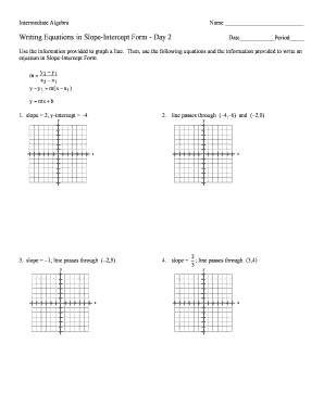 Intermediate Algebra Worksheet