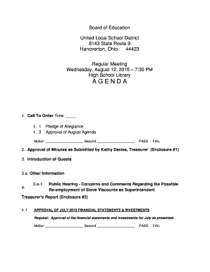 August Board Draft 1 - united k12 oh