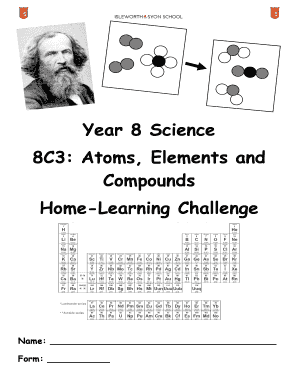 Year 8 Science Home-Learning Challenge