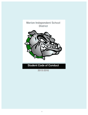 Marion Independent School District Student Code of Conduct