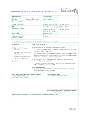 Palliative Care Referral/Triage Tool