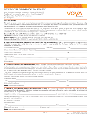 Confidential Communication Request Form