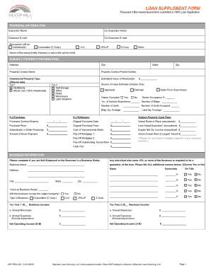 Loan Supplement Form