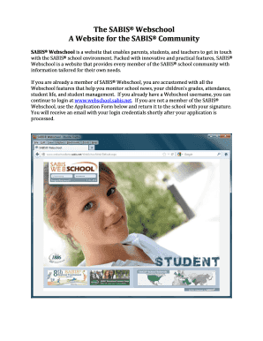 SABIS Webschool Application Form