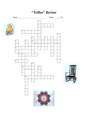 Trifles Crossword Puzzle