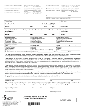 Authorization to Release Medical Information