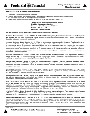 Group Disability Insurance Claim Form