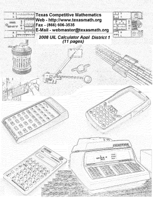 UIL Calculator Applications Test
