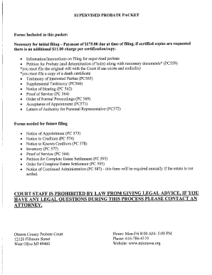 Michigan Probate Petition