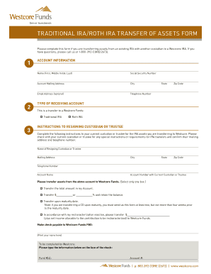 Traditional/Roth IRA Transfer of Assets Form