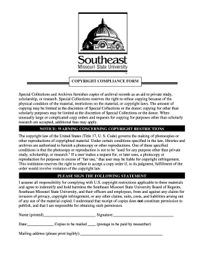 Copyright Compliance Form