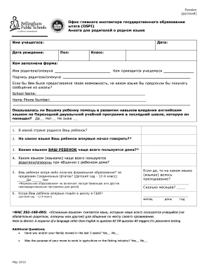 Washington State Home Language Survey