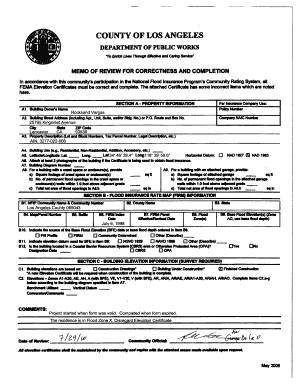 FEMA Elevation Certificate