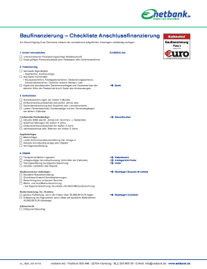 Baufinanzierung – Checkliste Anschlussfinanzierung