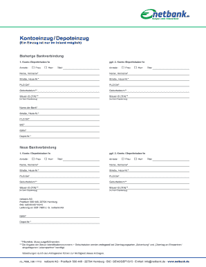Kontoeinzug/Depoteinzug
