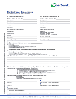 Kontoeinzug/Depoteinzug