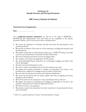 Residential Real Estate Transaction Services Agreement