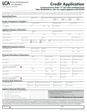 Credit Application Form