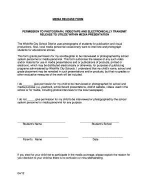 Media Release Form