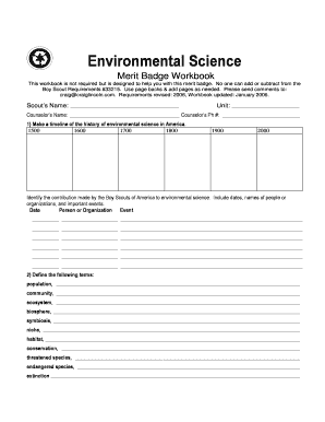 Service record sample - EnvironmentalScience.doc