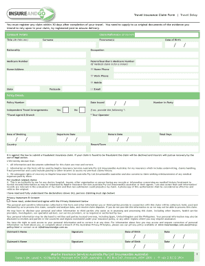 Travel Insurance Claim Form