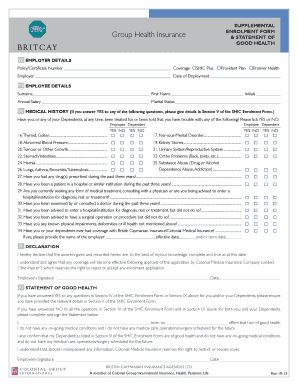 Group Health Insurance Enrollment Form
