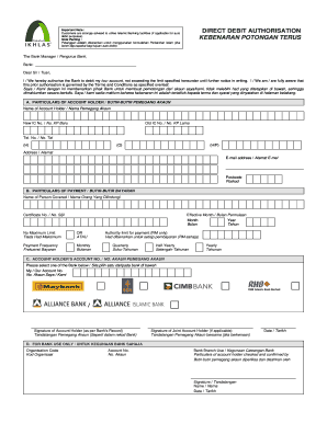 Direct Debit Authorisation Form