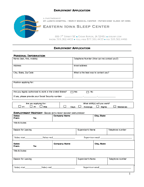 Employment Application