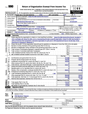 Form 990 Return of Organization Exempt From Income Tax