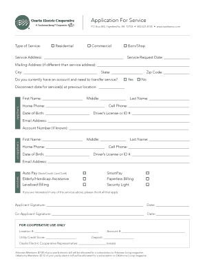 Application For Service