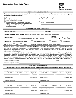 Prescription Drug Claim Form