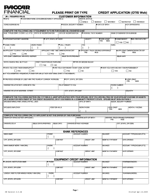 Credit Application for Equipment Purchase