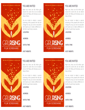 Girl Rising Film Screening Invitation