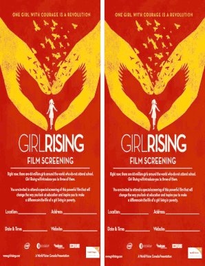 Girl Rising Film Screening Invitation