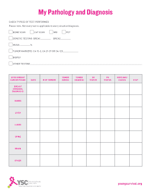 Pathology and Diagnosis Form