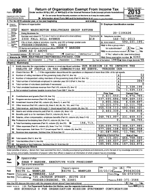 Form 990 Return of Organization Exempt From Income Tax