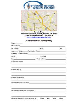 Veterinary Referral Form