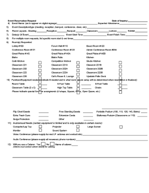 Event Reservation Request Form