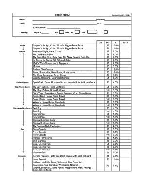 Order Form Template