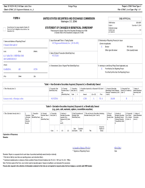 Form 4 Statement of Changes in Beneficial Ownership