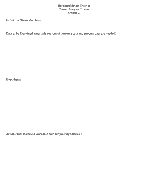 Beresford School District Causal Analysis Process Option C
