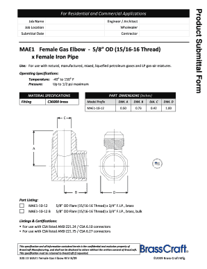 Product Submittal Form