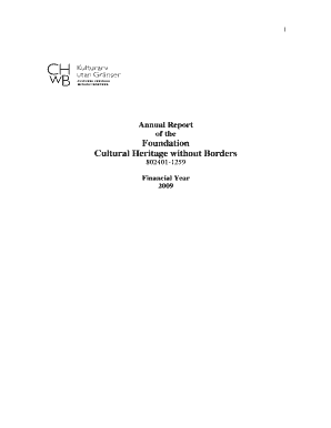 Annual Report of the Foundation Cultural Heritage without - chwb