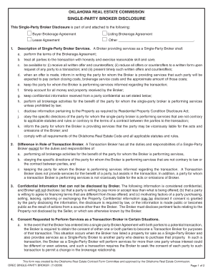 Oklahoma Single-Party Broker Disclosure