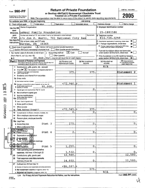Form 990-PF 2005