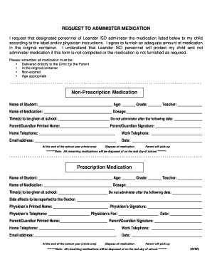 Request to Administer Medication