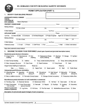 El Dorado County Building Permit Application