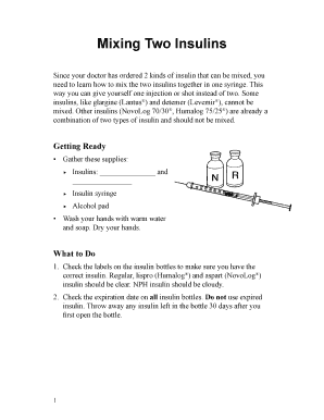 Mixing Two Insulins Guide