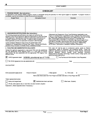 Grant Application Checklist