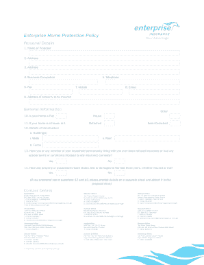 Enterprise Home Protection Policy